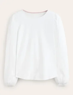 Oberteile | T-shirts & Tops | Boden Superweiches, langärmeliges Oberteil- Weiß