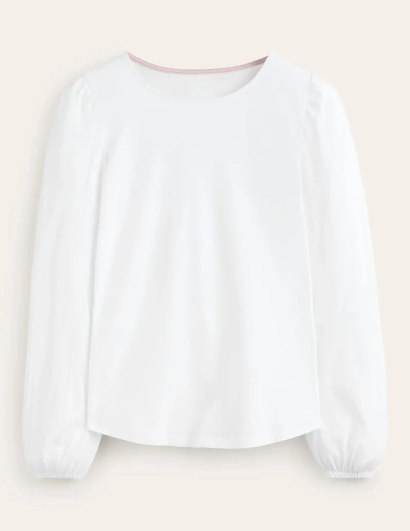 Oberteile | T-shirts & Tops | Boden Superweiches, langärmeliges Oberteil- Weiß