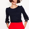 T-shirts & Tops | Oberteile | Boden Superweiches Oberteil mit gesmokten Ärmelbündchen- Marineblau