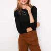 Oberteile | T-shirts & Tops | Boden Superweiches Oberteil mit Rüschendetail- Schwarz