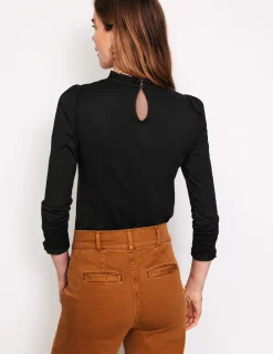 Oberteile | T-shirts & Tops | Boden Superweiches Oberteil mit Rüschendetail- Schwarz