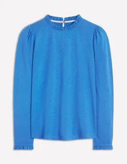 Oberteile | T-shirts & Tops | Boden Superweiches Oberteil mit Rüschendetail-PALASTBLAU (18-4043 TCX) PALASTBLAU(18-4043TCX)