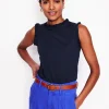 T-shirts & Tops | Oberteile | Boden Superweiches Top mit Rüschendetail- Marineblaue
