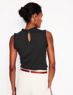 T-shirts & Tops | Oberteile | Boden Superweiches Top mit Rüschendetail- Schwarz
