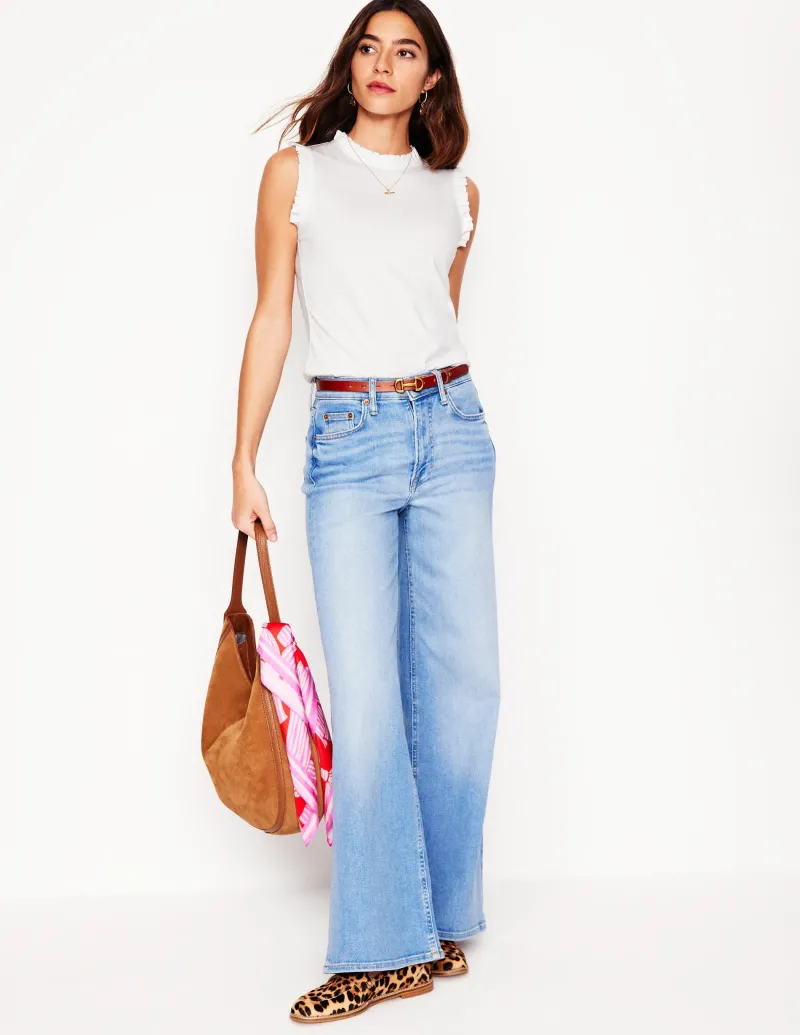 T-shirts & Tops | Oberteile | Boden Superweiches Top mit Rüschendetail- Weiß