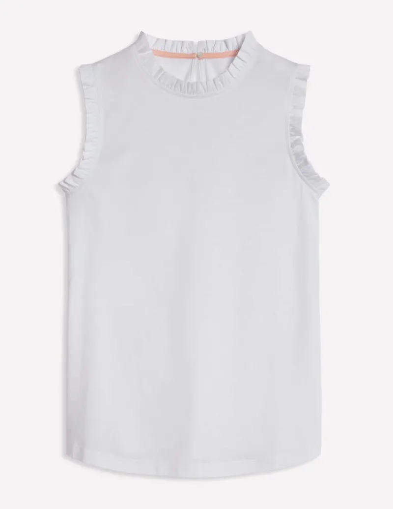 T-shirts & Tops | Oberteile | Boden Superweiches Top mit Rüschendetail- Weiß
