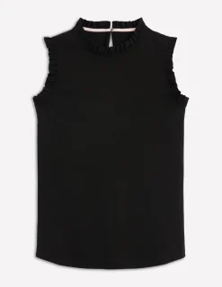 T-shirts & Tops | Oberteile | Boden Superweiches Top mit Rüschendetail- Schwarz