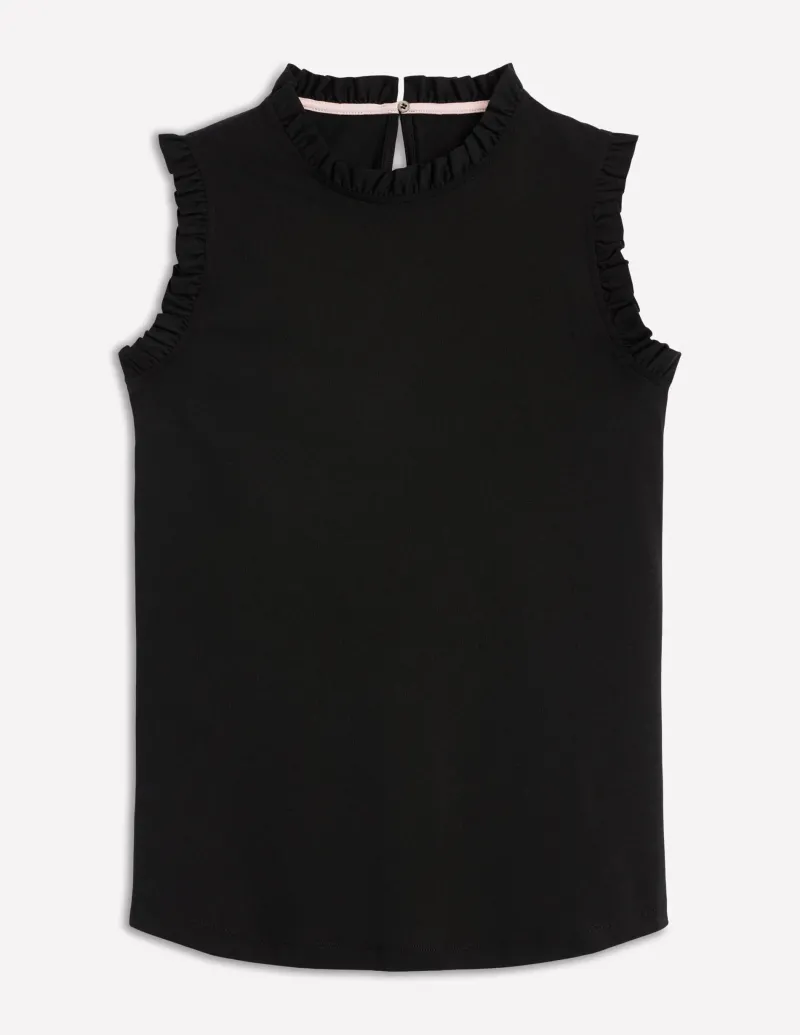 T-shirts & Tops | Oberteile | Boden Superweiches Top mit Rüschendetail- Schwarz