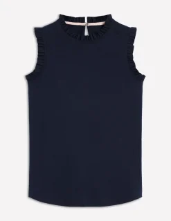T-shirts & Tops | Oberteile | Boden Superweiches Top mit Rüschendetail- Marineblaue