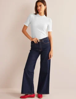 Nachtwäsche & Schlafanzüge | T-shirts & Tops | Boden Superweiches T-Shirt mit Rüschendetail- Weiß