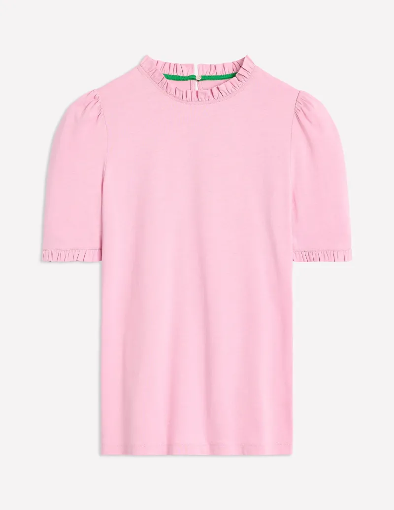 Nachtwäsche & Schlafanzüge | T-shirts & Tops | Boden Superweiches T-Shirt mit Rüschendetail-Helles Lavendelblau HellesLavendelblau