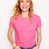 Oberteile | T-shirts & Tops | Boden Superweiches T-Shirt mit U-Boot-Ausschnitt- Rosa