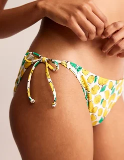 Bademode | Boden Symi Bikinihose zum Binden-Naturweiß, Zitronen Naturweiß,Zitronen