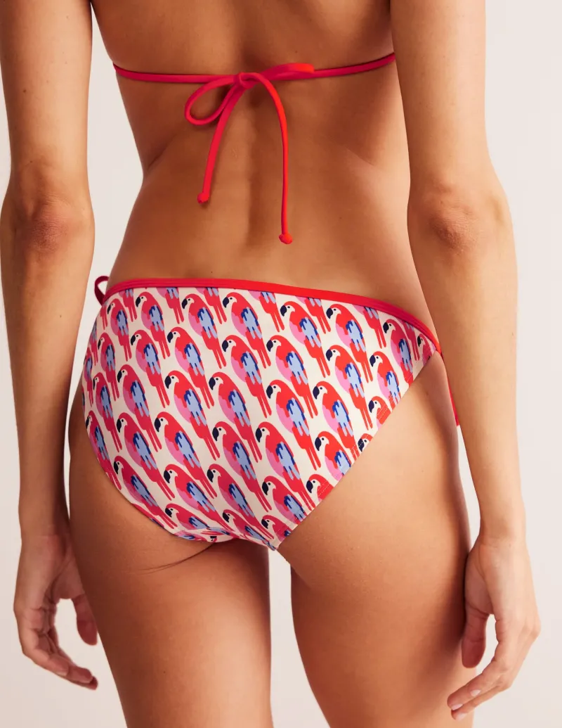 Bademode | Boden Symi Bikinihose zum Binden-Bunt, Tropischer Papagei Bunt,TropischerPapagei