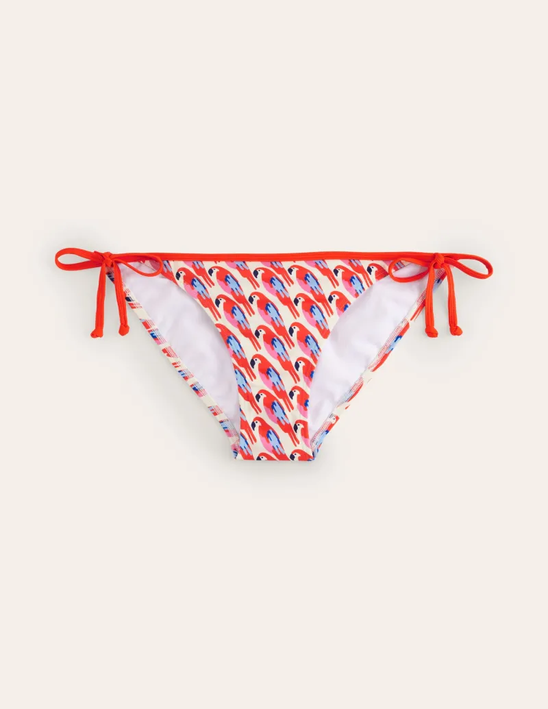 Bademode | Boden Symi Bikinihose zum Binden-Bunt, Tropischer Papagei Bunt,TropischerPapagei