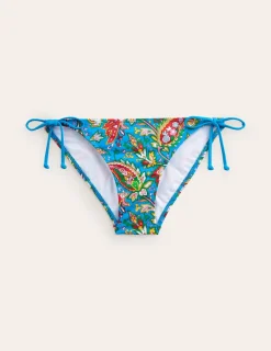 Bademode | Boden Symi Bikinihose zum Binden-Lebhaftes Blau, Paisley Azurblau LebhaftesBlau,PaisleyAzurblau