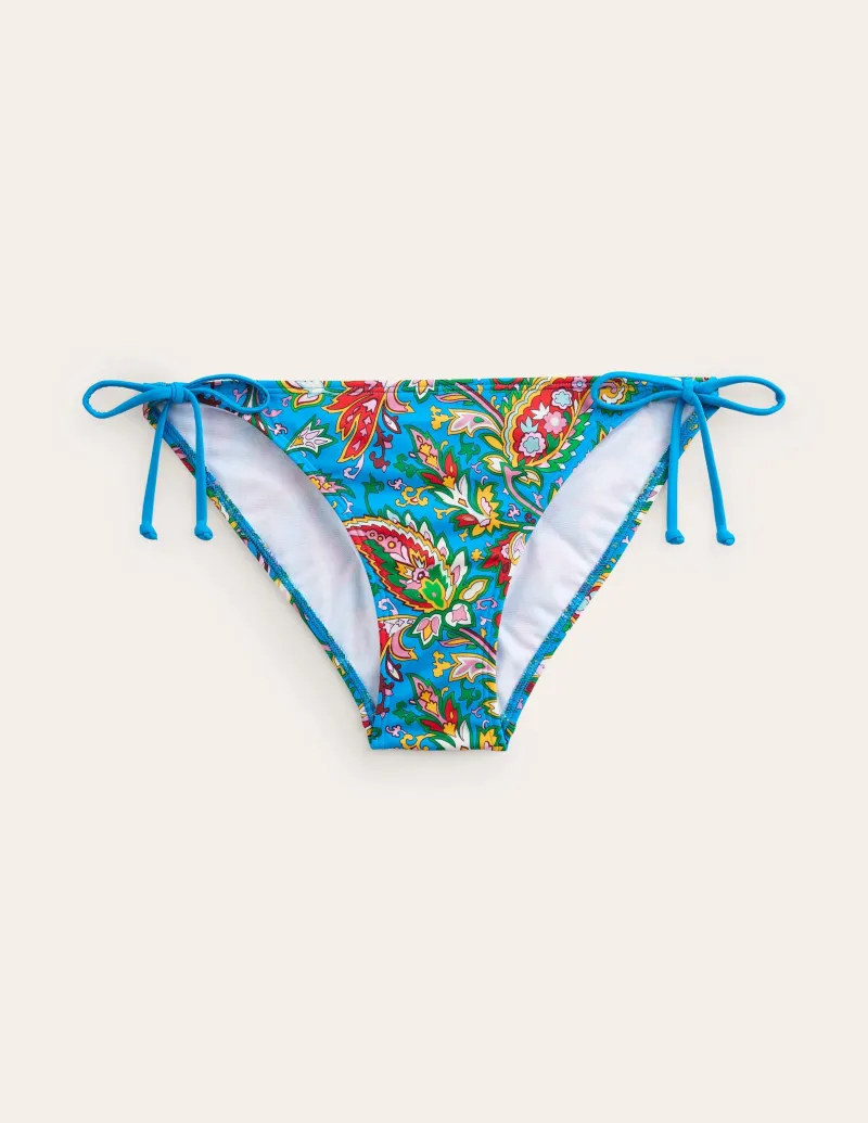 Bademode | Boden Symi Bikinihose zum Binden-Lebhaftes Blau, Paisley Azurblau LebhaftesBlau,PaisleyAzurblau