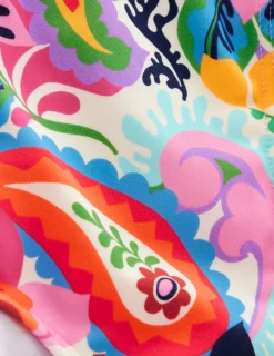 Bademode | Boden Symi Bikinihose zum Binden-Naturweiß, Botanik-Paisley Naturweiß,Botanik-Paisley