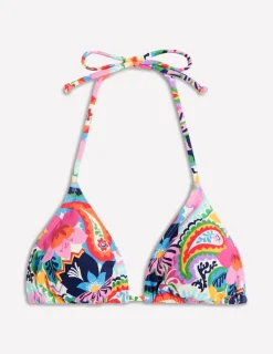 Bademode | Boden Symi Bikinioberteil zum Binden-Bunt, Botanik-Paisley Bunt,Botanik-Paisley