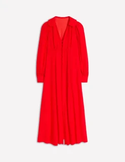Kleider & Jumpsuits | Midi | Boden Teekleid mit Muschelkragen- Mohnblumenrot
