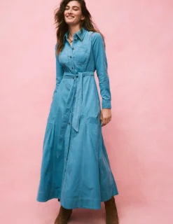 Kleider & Jumpsuits | Midi | Boden Tess Midi-Hemdblusenkleid aus Cord- Enteneiblau
