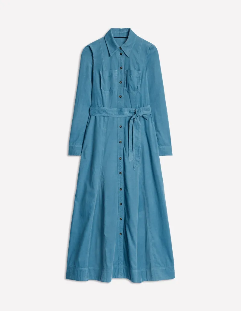 Kleider & Jumpsuits | Midi | Boden Tess Midi-Hemdblusenkleid aus Cord- Enteneiblau