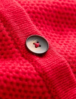 Pullover & Strickjacken | Boden Texturierte Strickjacke mit Ziernaht- Rouge