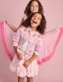 Kleider | Boden Tüllkleid mit Rüschensaum- Vintage-Rosa