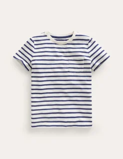 Oberteile & T-shirts | Boden T-Shirt für den Alltag- Dunkelblau/Ecru