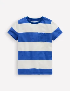 Oberteile & T-shirts | Boden T-Shirt für den Alltag-Leuchtendes Blau/Weiches Naturweiß Streifen LeuchtendesBlau/WeichesNaturweißStreifen