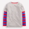 Oberteile & T-shirts | Boden T-Shirt im Lagenlook-Grau Meliert GrauMeliert