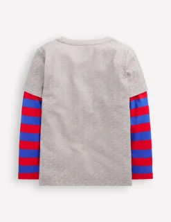 Oberteile & T-shirts | Boden T-Shirt im Lagenlook-Grau Meliert GrauMeliert
