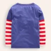 Oberteile & T-shirts | Boden T-Shirt mit Applikation im Lagenlook-Blauhäher Janet BlauhäherJanet