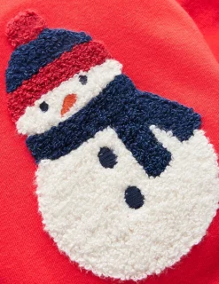 Oberteile & T-shirts | Boden T-Shirt mit Applikation im Lagenlook-Mohnblumenrot Weihnachten MohnblumenrotWeihnachten