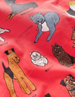 Oberteile & T-shirts | Boden T-Shirt mit Druck-Kirschtomaten-Rot Hunde Kirschtomaten-RotHunde