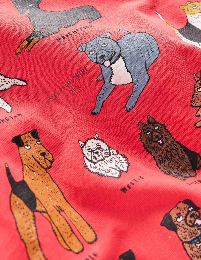 Oberteile & T-shirts | Boden T-Shirt mit Druck-Kirschtomaten-Rot Hunde Kirschtomaten-RotHunde