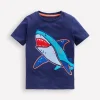 Oberteile & T-shirts | Boden T-Shirt mit Kreuzstich-Mittelalterliches Blau Hai MittelalterlichesBlauHai