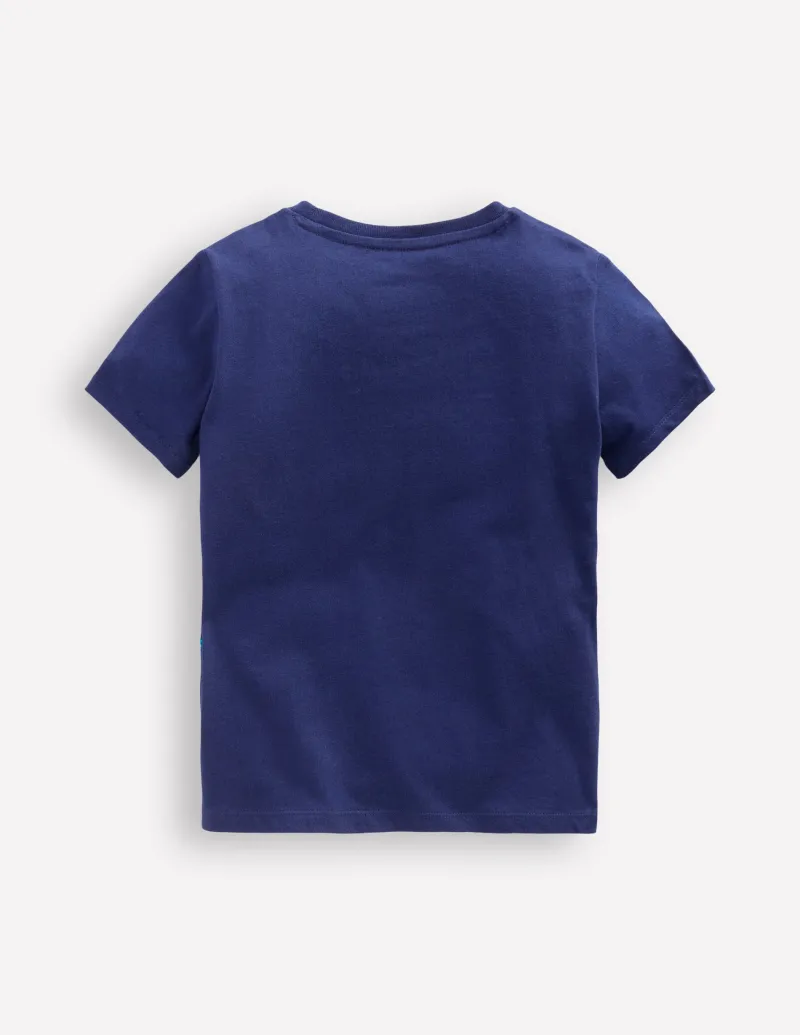 Oberteile & T-shirts | Boden T-Shirt mit Kreuzstich-Mittelalterliches Blau Hai MittelalterlichesBlauHai