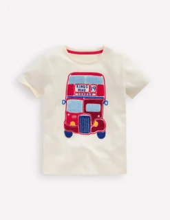 Oberteile & T-shirts | Boden T-Shirt mit Kreuzstich-Sanftes Naturweiß Bus SanftesNaturweißBus