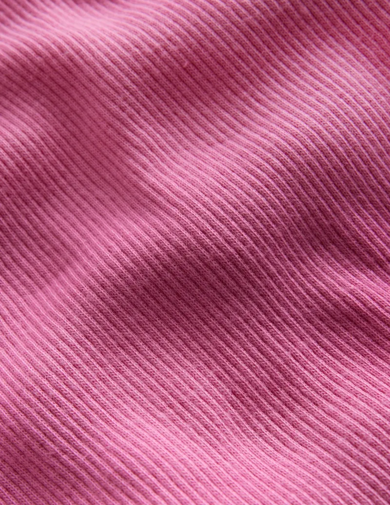 Oberteile & T-shirts | Boden T-Shirt mit kurzen Ärmeln aus Rippstrick- Erdbeereis