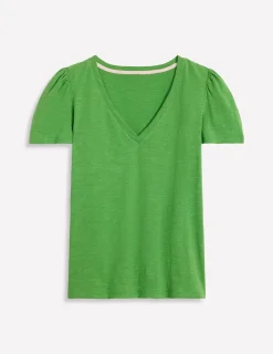 Nachtwäsche & Schlafanzüge | T-shirts & Tops | Boden T-Shirt mit V-Ausschnitt- Paradiesgrün