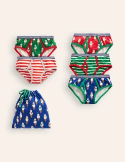 Socken & Unterwäsche | Boden Unterhosen im 5er-Pack-Bunt, Weihnachtsmotiv Bunt,Weihnachtsmotiv