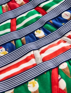 Socken & Unterwäsche | Boden Unterhosen im 5er-Pack-Bunt, Weihnachtsmotiv Bunt,Weihnachtsmotiv
