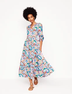 Kleider & Jumpsuits | Midi | Boden Violet Midikleid aus Baumwolle-Bunt, Wiesen-Paisley Bunt,Wiesen-Paisley