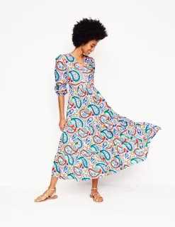 Kleider & Jumpsuits | Midi | Boden Violet Midikleid aus Baumwolle-Bunt, Wiesen-Paisley Bunt,Wiesen-Paisley