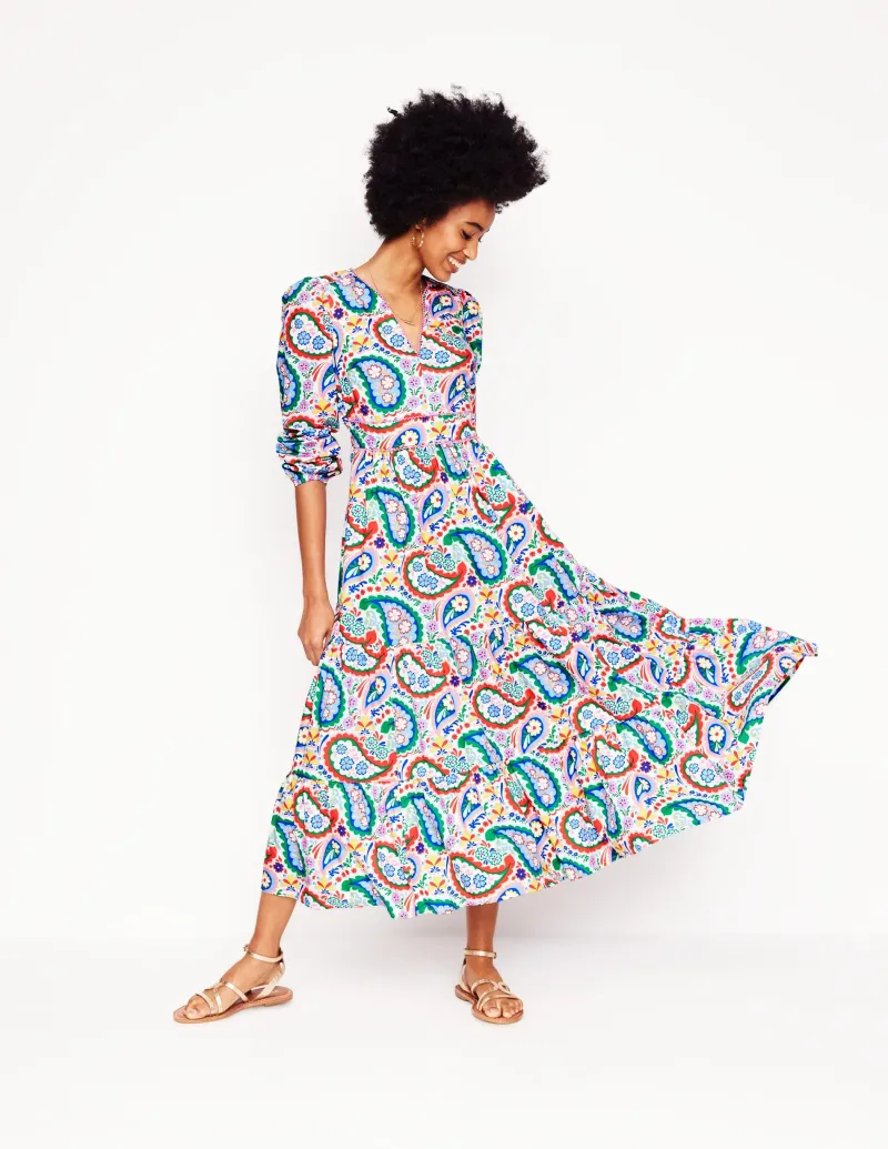 Kleider & Jumpsuits | Midi | Boden Violet Midikleid aus Baumwolle-Bunt, Wiesen-Paisley Bunt,Wiesen-Paisley