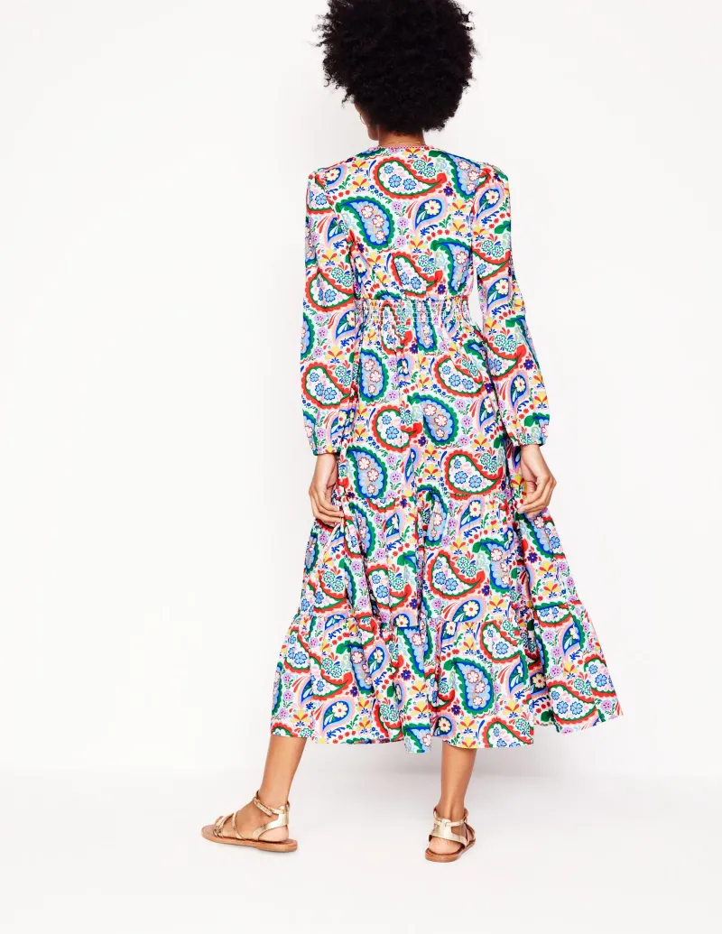 Kleider & Jumpsuits | Midi | Boden Violet Midikleid aus Baumwolle-Bunt, Wiesen-Paisley Bunt,Wiesen-Paisley