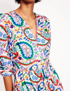 Kleider & Jumpsuits | Midi | Boden Violet Midikleid aus Baumwolle-Bunt, Wiesen-Paisley Bunt,Wiesen-Paisley