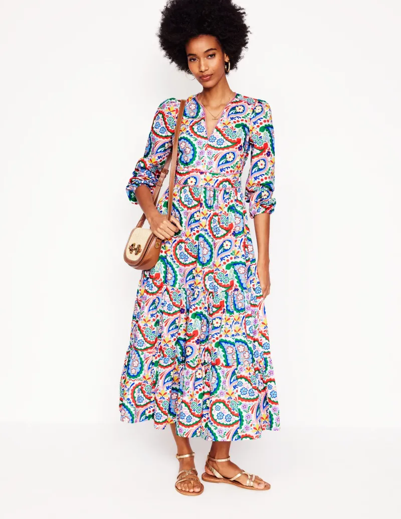 Kleider & Jumpsuits | Midi | Boden Violet Midikleid aus Baumwolle-Bunt, Wiesen-Paisley Bunt,Wiesen-Paisley