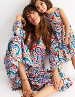 Kleider & Jumpsuits | Midi | Boden Violet Midikleid aus Baumwolle-Bunt, Wiesen-Paisley Bunt,Wiesen-Paisley